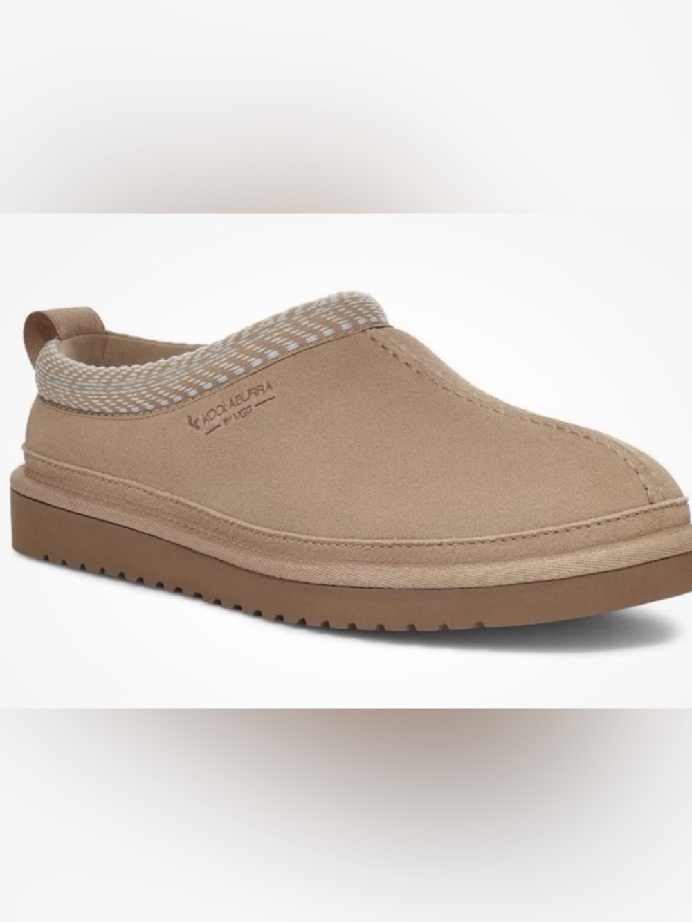 Koolaburra Slip-On Loafer in Light Brown with Patterned Collar